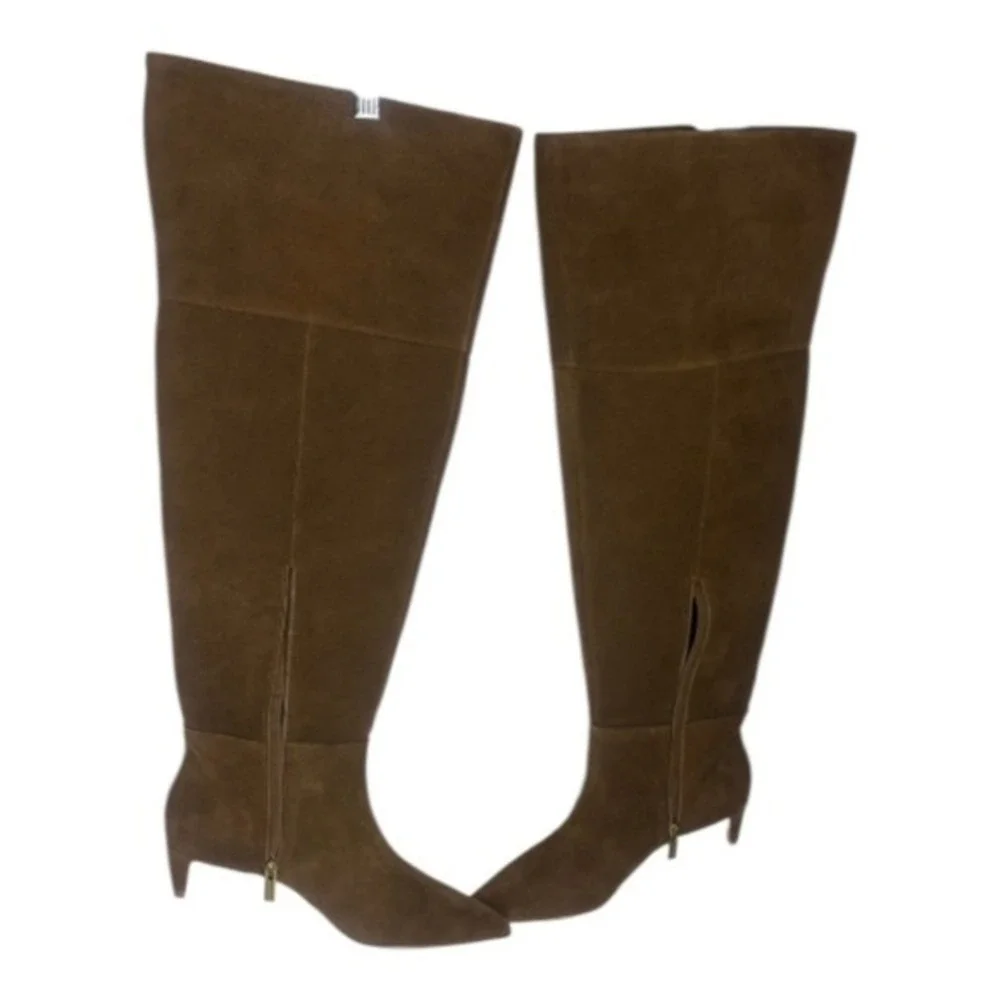 Vince Camuto Camel Brown Suede Leather Iana Over The Knee Boots Size‎ 10 New NC